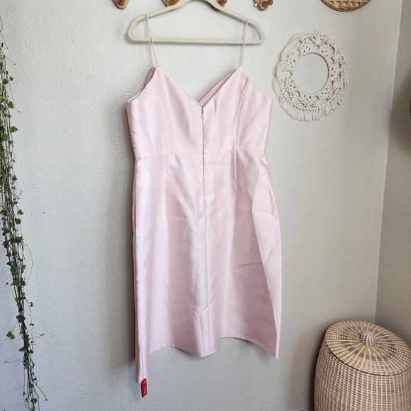 Alfred Sung Draped Faux Wrap Cocktail Dress With Pockets In Blush Style … - Picture 6 of 10